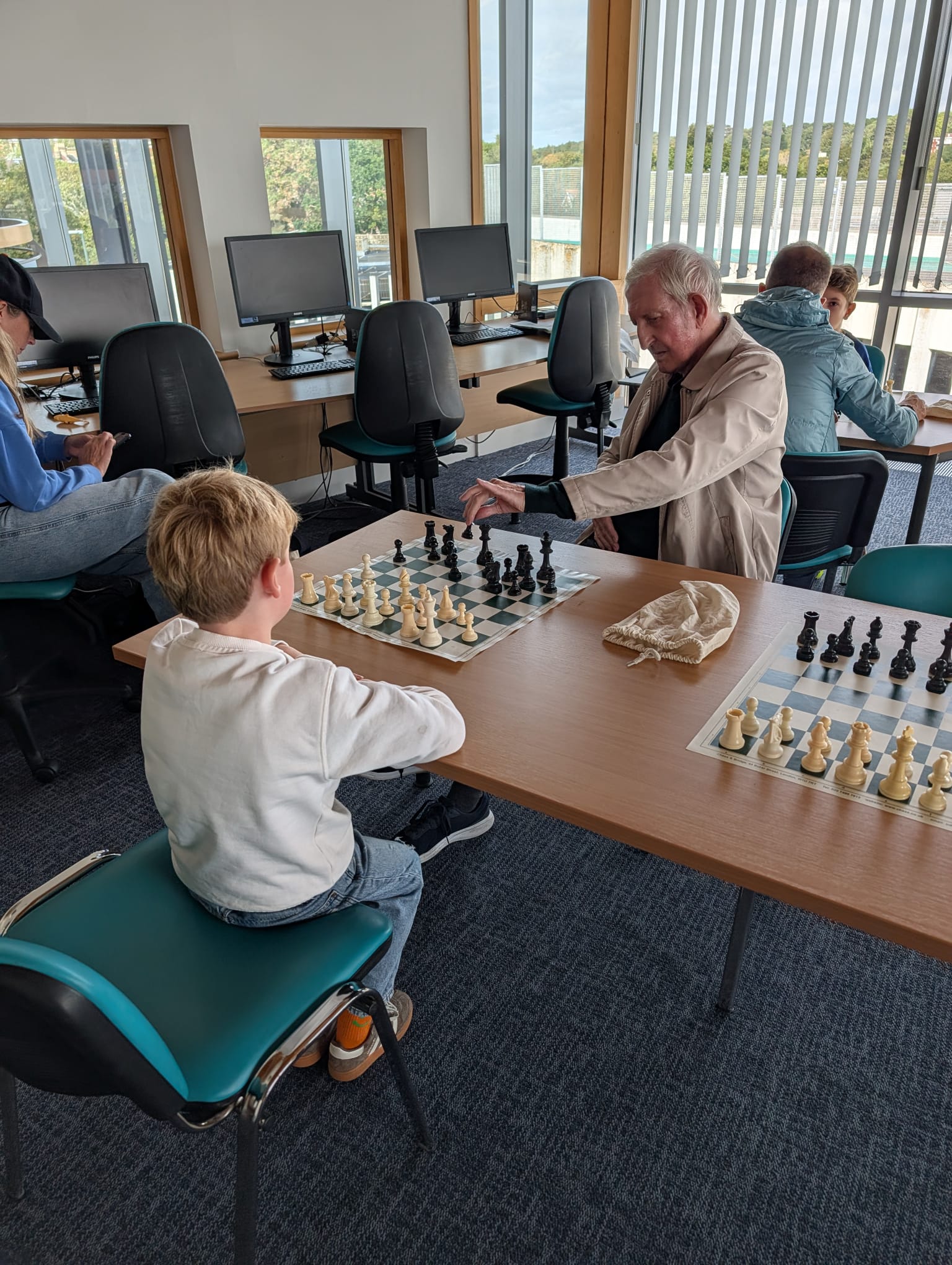 Paul giving a lesson to one of our younger players