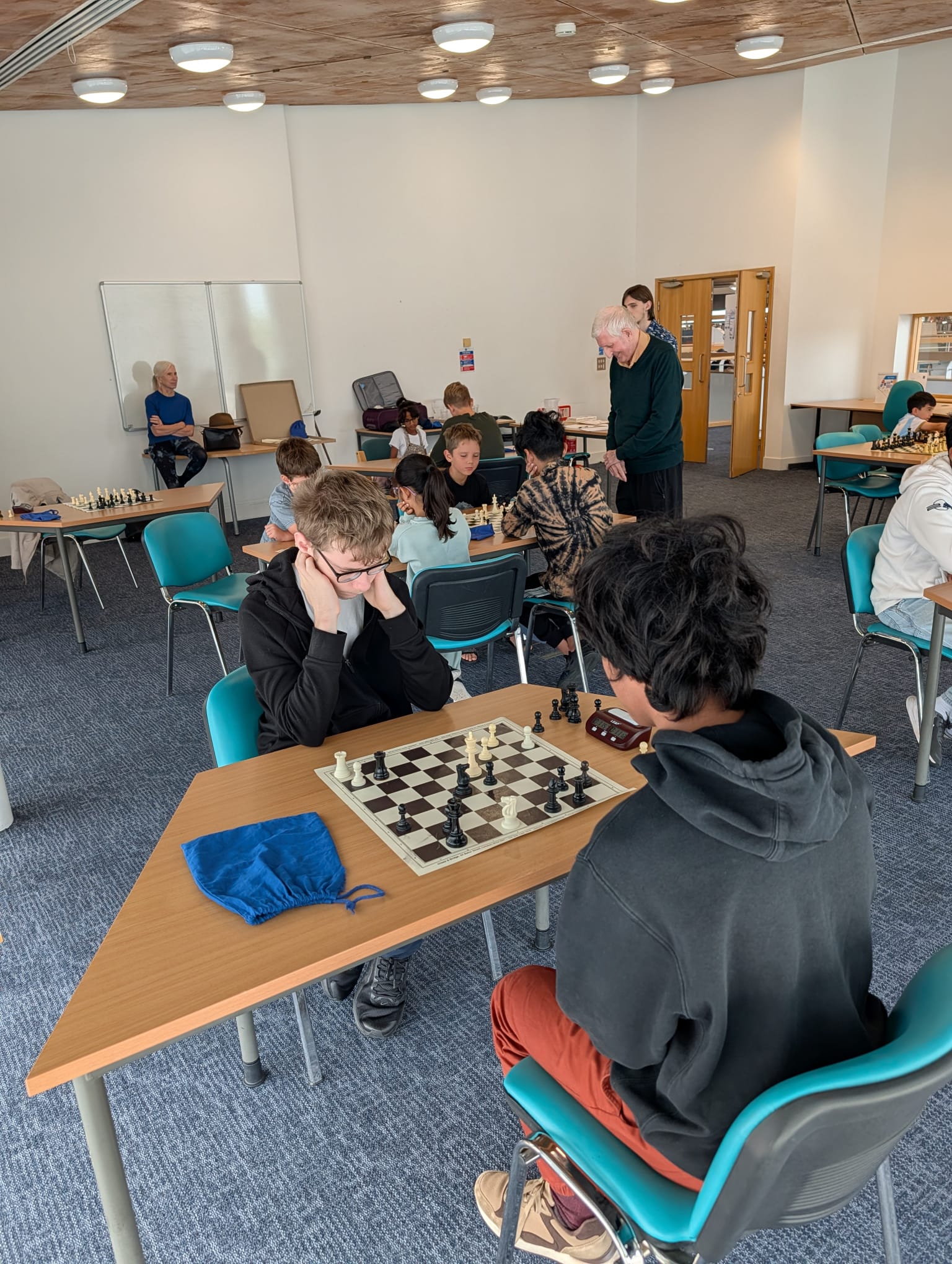 Games in progress during the second session