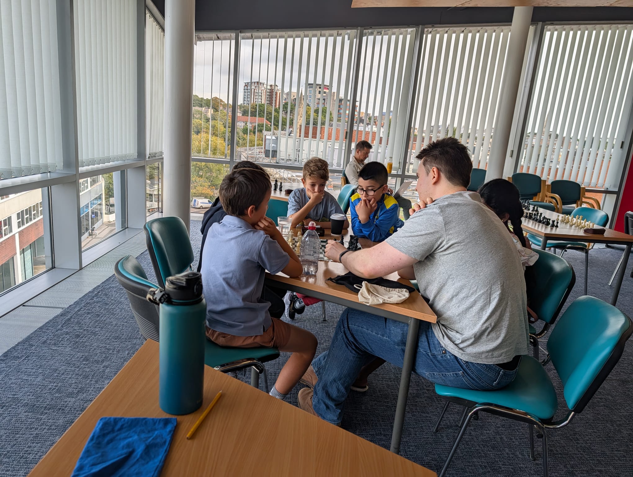 Players deep in concentration